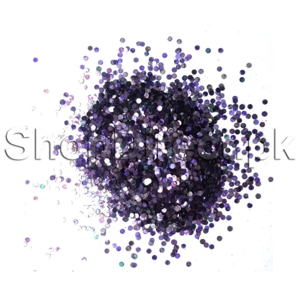 Blackish Purple Round Glitter for Artwork Crafting