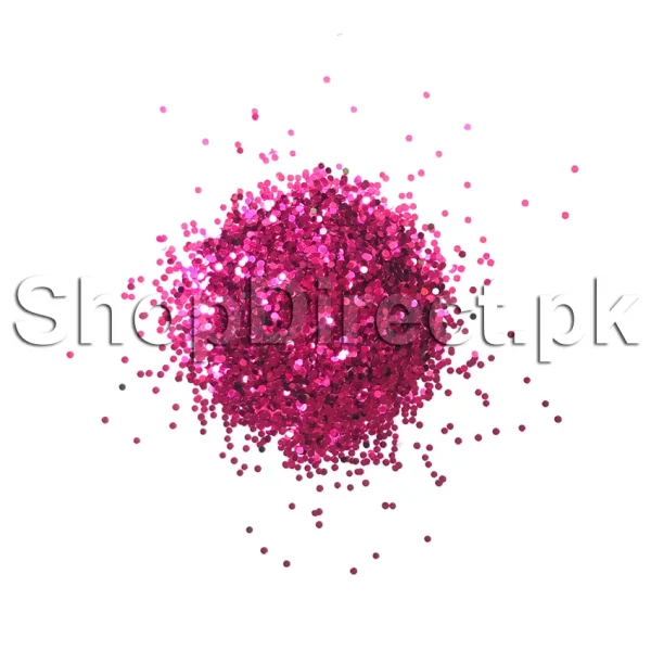 Shiny Pink Round Glitter Chunks for Artwork and Crafting