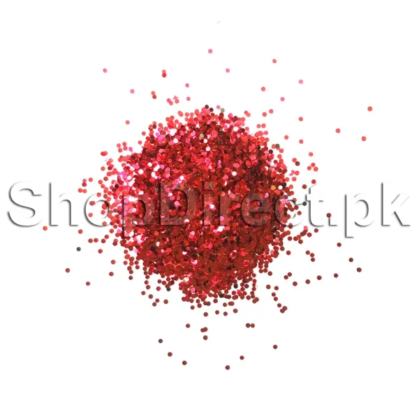 Shiny Red Round Glitter for Artwork and Crafting