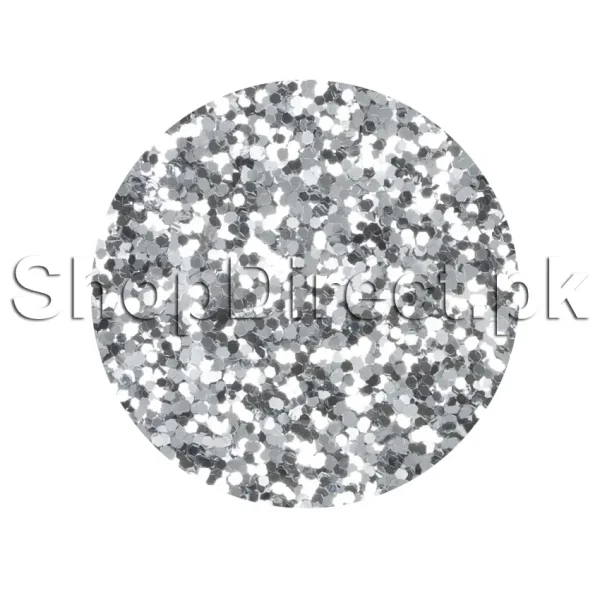 Shiny Silver Round Glitter for Artwork and Crafting