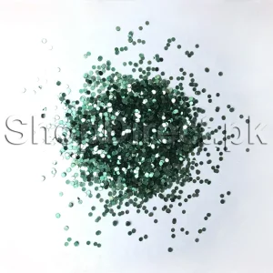 Silverish Green Round Glitter for Artwork and Crafting