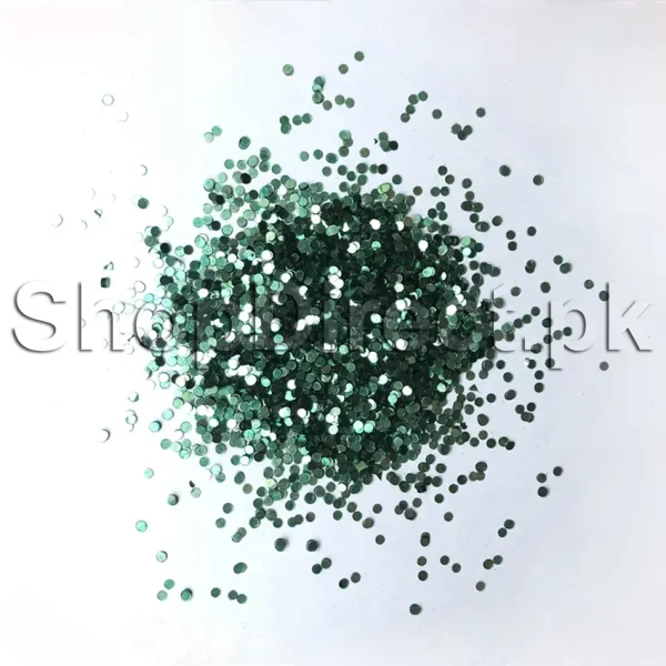 Silverish Green Round Glitter for Artwork and Crafting