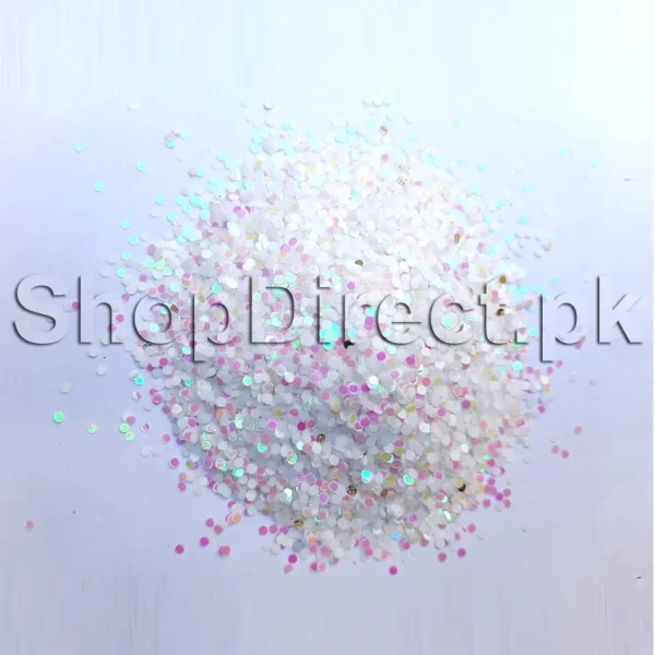 Milky White Round Glitter for Artwork Crafting and School Projects